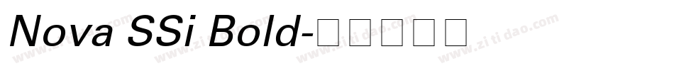 Nova SSi Bold字体转换